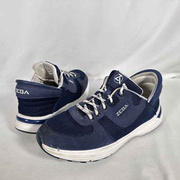 Zeba Shoes Mens 9.5 Hands Free Step In Sneakers Shoes Blue - Picture 1 of 11